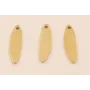 Colgante Gota Acero Inox. 15*4mm Oro / Cuentas Metálicas de Acero Inoxidable