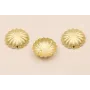 Colgante semicircular estriado 27mm Oro Mate / Cuentas Metálicas de Latón / Zamak