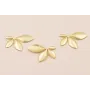 Raillete hojas de 35*30mm Oro Mate / Cuentas Metálicas de Latón / Zamak