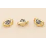 Entrepieza Planeta Brillante 8*5mm Oro Mate / Cuentas Metálicas de Latón / Zamak