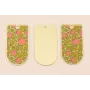 Pieza 50*25 Oro mate Hojas verdes y Flores rosas / Cuentas Metálicas de Latón / Zamak