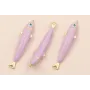 Entrepieza Pez esmaltado 32*5mm Lila / Cuentas Metálicas de Latón / Zamak