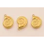 Concha Acero Inox 316L 10*10mm Oro / Cuentas Metálicas de Acero Inoxidable