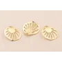 Pétalo calado y Curvado 20*20mm Oro Mate / Cuentas Metálicas de Latón / Zamak