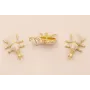 Escarabajo 25*20mm Dorado Mate Esmaltade Beige / Cuentas Metálicas de Latón / Zamak