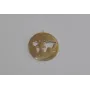 Cuenta mapamundi Acero Inoxidable 20mm / Cuentas Metálicas de Acero Inoxidable