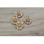 Cuenta Flor estambres 14mm Oro Mate / Cuentas Metálicas de Latón / Zamak