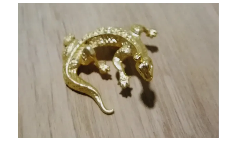Cuenta Dragón 35*30mm Oro Mate / Cuentas Metálicas de Latón / Zamak