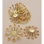 Casquilla Sol Canujones Oro Mate 18mm diámetro / Cuentas Metálicas de Latón / Zamak