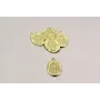 Chapa Ovalada 29*20mm Oro Mate  / Cuentas Metálicas de Latón / Zamak