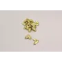 Pieza Hoja doble 13*11m Oro Mate / Cuentas Metálicas de Latón / Zamak