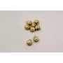 Cogante Caracola 9mm diámetro *7mm Oro Mate / Cuentas Metálicas de Latón / Zamak