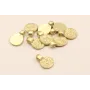 Colganet Sol 9mm diametro Dorado Mate / Cuentas Metálicas de Latón / Zamak