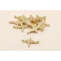 Pieza Ac.Inox Latido Corazón 14*9mm Oro / Cuentas Metálicas de Acero Inoxidable