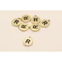 Chapa acero Inoxidable 10mm letra R / Cuentas Metálicas de Acero Inoxidable
