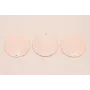 Disco ondulado 37mm Esmaltado Melocotón / Cuentas Metálicas de Latón / Zamak