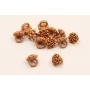 Flor de 7mm con anilla de 4mm interior  caldera / Cuentas Metálicas de Latón / Zamak