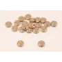 Cuenta Disco esmaltado 6mm Visón / Cuentas Metálicas de Latón / Zamak