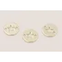 Cuenta Acero chapa acero de 10mm estrella Oro / Cuentas Metálicas de Acero Inoxidable
