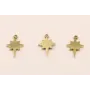 Cuenta Acero Brújula Acero 11*7mm Oro / Cuentas Metálicas de Acero Inoxidable