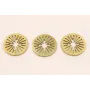 Cuenta Acero Disco acero de 18mm calada Oro / Cuentas Metálicas de Acero Inoxidable