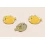 Cuenta Pez Globo 20*15 Anilla esmalte Amarillo / Cuentas Metálicas de Latón / Zamak