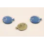 Cuenta Pez Globo 20*15 con Anilla esmalte Azul / Cuentas Metálicas de Latón / Zamak