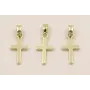 Colgante Cruz 20*8*1mm Dorado / Cuentas Metálicas de Latón / Zamak