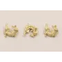 Colgante cocodrilo 20*18*4mm Dorado Mate / Cuentas Metálicas de Latón / Zamak