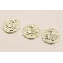 Medalla 16mm latón Dorado Horóscopo TAURO / Cuentas Metálicas de Latón / Zamak