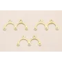Cuenta Doble puente 20*10mm Dorado Mate / Cuentas Metálicas de Latón / Zamak