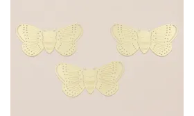 Cuenta Mariposa plana 60-33mm perforada Dorada / Cuentas Metálicas de Latón / Zamak