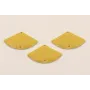 Pieza Abanico de 24*14mm esmalte Amarillo / Cuentas Metálicas de Latón / Zamak