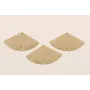 Pieza Abanico de 24*14mm esmalte Beige / Cuentas Metálicas de Latón / Zamak