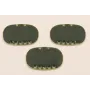 Cuenta Ovalada 25*18mm 5 + 2 agujeros verde / Cuentas Metálicas de Latón / Zamak