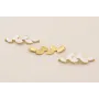 Entrepieza Pétalos 35*800 Acero Inox. Oro y Blanco / Cuentas Metálicas de Acero Inoxidable