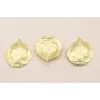 Colgante Concha Plana 27*27mm Dorado Mate / Cuentas Metálicas de Latón / Zamak