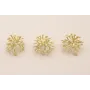 Colgante Coral 25*25*12mm Oro Mate Esmalte Crema / Cuentas Metálicas de Latón / Zamak