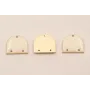 Cuenta Semi Ovalo 15*13mm Esmalte Rosa claro / Cuentas Metálicas de Latón / Zamak