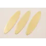Cuenta Ovalo alargado Acero Inoxidable 60*15mm Oro / Cuentas Metálicas de Acero Inoxidable