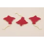 Cuenta Manta Raya 25*20mm Frambuesa y Oro Mate / Cuentas Metálicas de Latón / Zamak
