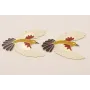 Pieza Pájaro 60*45mm Oro Mate y Esmalte / Cuentas Metálicas de Latón / Zamak