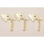Cabeza Elefante 60*45mm Dorado Colmillo esmaltado / Cuentas Metálicas de Latón / Zamak