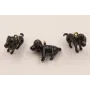 Colgante Perro Cocker 16*11 Esmalte Negro / Cuentas Metálicas de Latón / Zamak