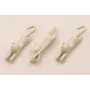 Coltante Gato 20*4mm Esmalte Beige / Cuentas Metálicas de Latón / Zamak