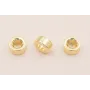 Aro de 8mm y 4 de grosor y 4 de agujero Oro / Cuentas Metálicas de Latón / Zamak