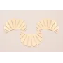 Lámina Babero 40*23mm Dorado Mate / Cuentas Metálicas de Latón / Zamak