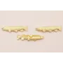 Colgante Pez 50*15mm Dorado Mate / Cuentas Metálicas de Latón / Zamak