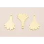 Colgante Flor plana 23*14mm Dorado Mate / Cuentas Metálicas de Latón / Zamak