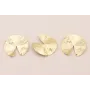 Colgante Nenufar 30mm anilla trasera Oro Mate / Cuentas Metálicas de Latón / Zamak